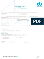 Business Employees Mobile Plans Application Form (For EDGE Group)