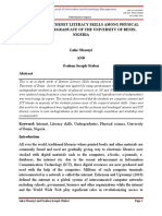 A Survey of Internet Literacy Skills Among Physical Science Undergraduate of The University of Benin, Nigeria