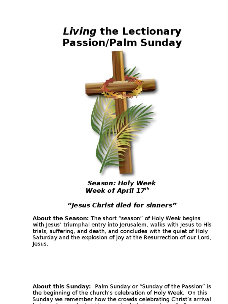 Living the Lectionary Holy Week + Passion Reading Barabbas Jesus