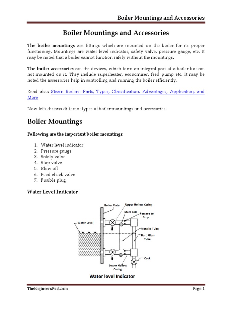 Boiler Mountings and Accessories PDF Boiler Applied And