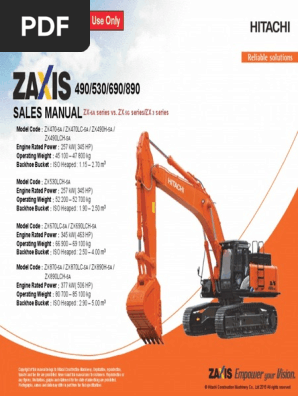 Zx490,530,690,890-5a Sales 1 | PDF | Pump | Engines