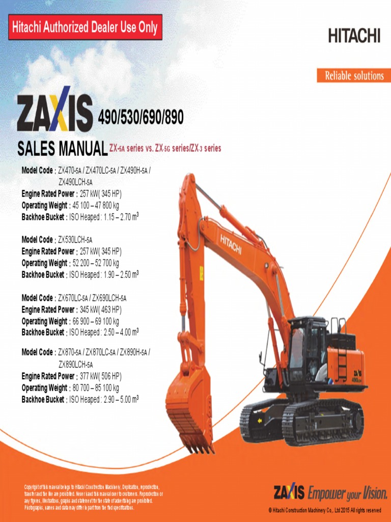 Zx490,530,690,890-5a Sales 1 | PDF | Pump | Engines