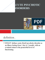 Acute Psychotic Disorders