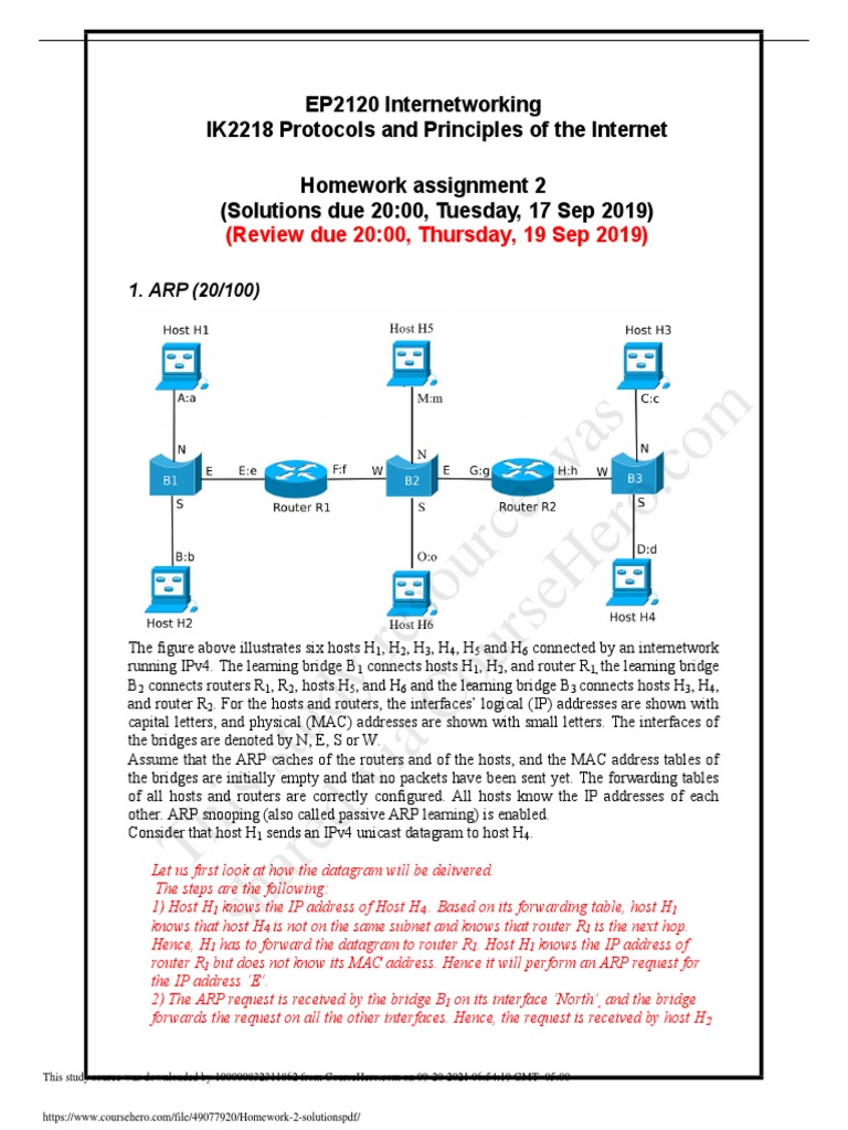 ARP Tables and MAC Address Learning for IPv4 Packet Delivery Between ...