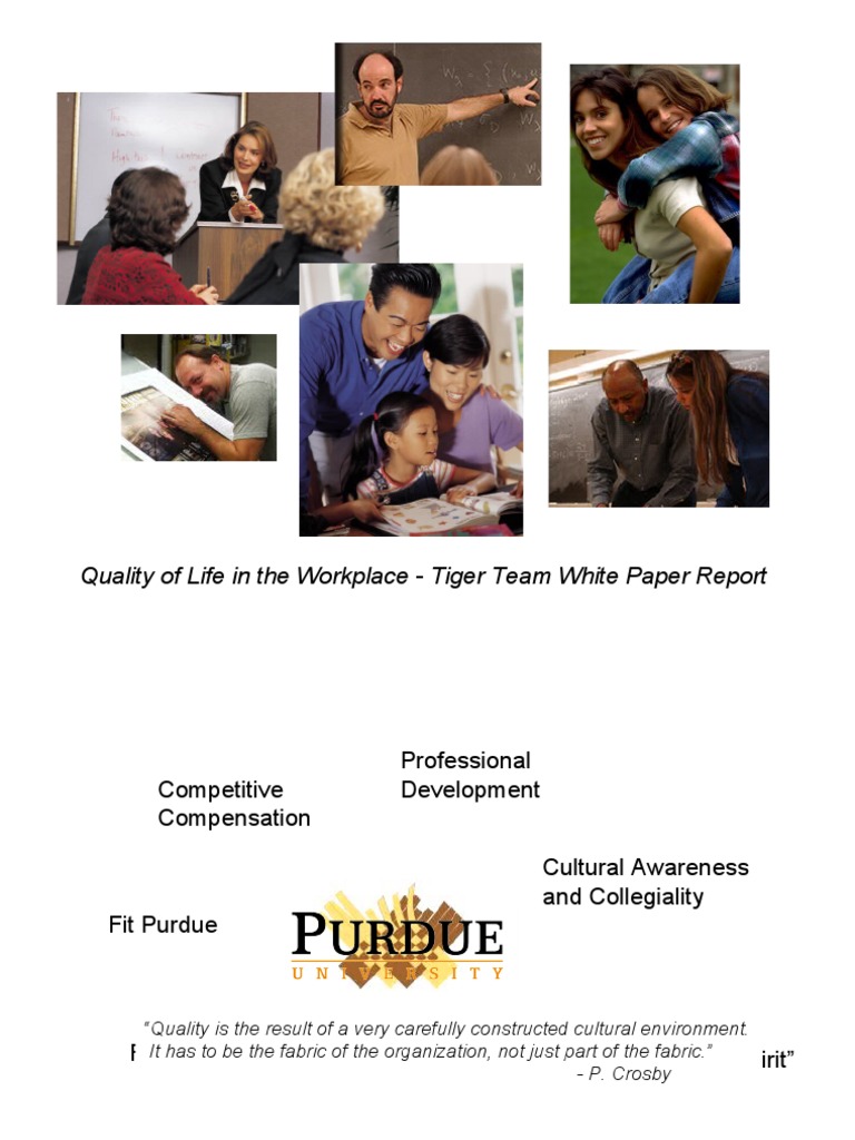 Enhancing Workplace Quality at Purdue | PDF | Physical Fitness | Employment