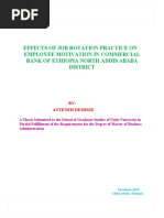 Effects of Job Rotation Practice On Employee Motivation by Anteneh