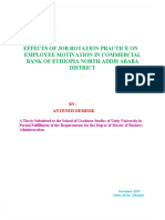 Effects of Job Rotation Practice on Employee Motivation by Anteneh