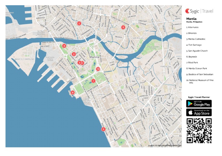 Manila Printable Tourist Map 87314 | PDF