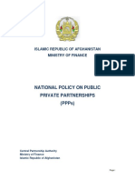 National Policy On Public Private Partnerships (PPPS) : Islamic Republic of Afghanistan Ministry of Finance