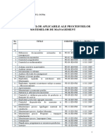 Lista Reviziilor Aplicabile Ale Procedurilor