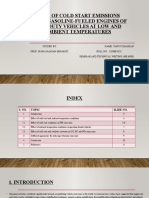 Effect of Cold Start Emissions From Gasoline-Fueled Engines of Light Duty Vehicles at Low and High Ambient Temperatures