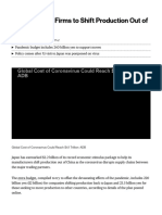 Japan To Fund Firms To Shift Production Out of China - Bloomberg