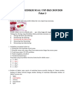 Soal Biologi USPBKS 2020 Paket 3