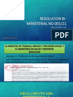 RESOLUCION BI-MINISTERIAL No 001