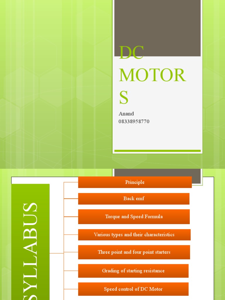 DC Motors PDF Electric Motor Series And Parallel Circuits
