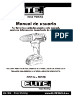 Manual Usuario Taladros Inalambricos ELITE