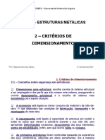 UNIFEI Estruturas Metálicas Dimensionamento Critérios