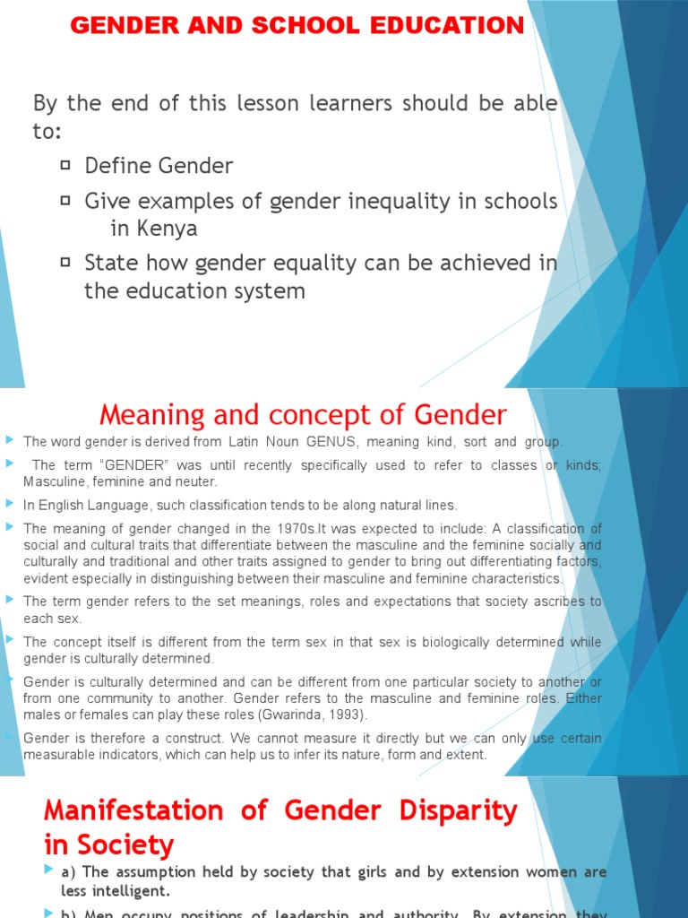 Gender Inequality in Kenyan Education | PDF | Gender | Gender Studies