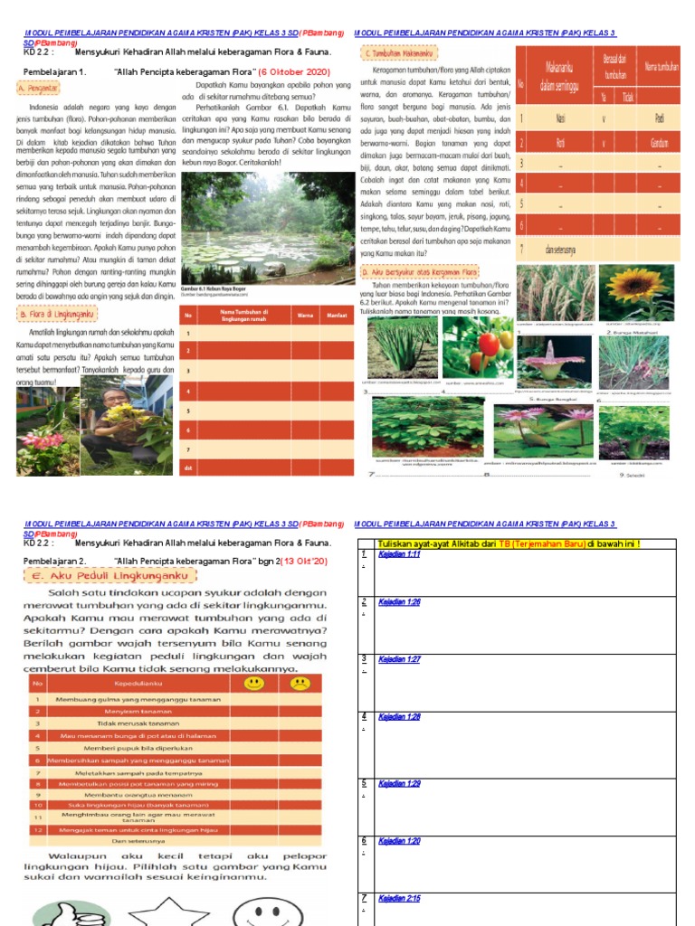 Modul Pembelajaran PAK Kls 3 KD 2 | PDF