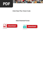 Airtel Data Plan Check Code