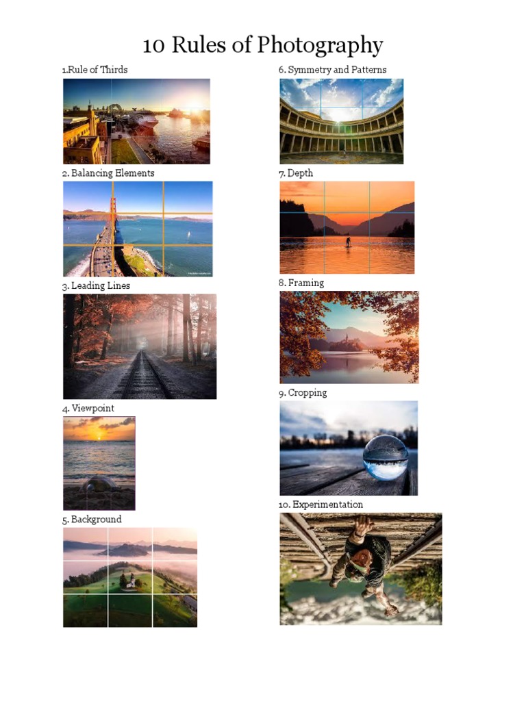 10 Rules of Photography 1 | PDF