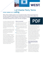 Incorporation of Charter Terms into Bills of Lading