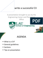 How To Write A Successful CV: A Presentation Brought To You by The Engineering Career and Placement Office