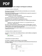 Install and Configure Self Signed Certificate