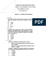 CA Inter Income Tax Test Series For Dec 2021 Test 1 - Chapter 1,2 &3 (Except S.10 & S.10AA) Time Allotted: 60 Mins Max Marks: 30