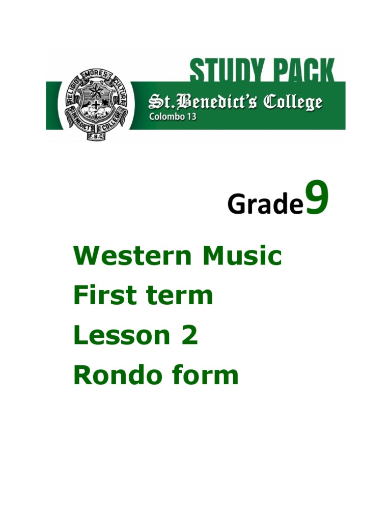 GR 9 SP 2 Rondo Form | PDF | Language Arts & Discipline | Foreign ...