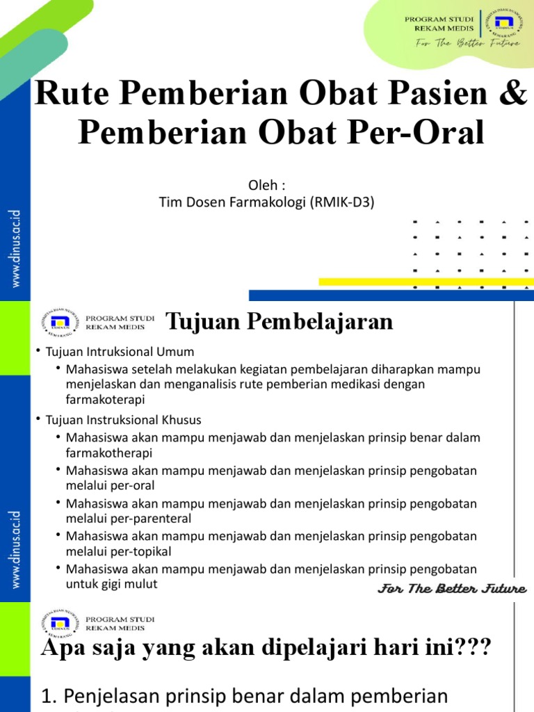 Rute Pemberian Obat | PDF