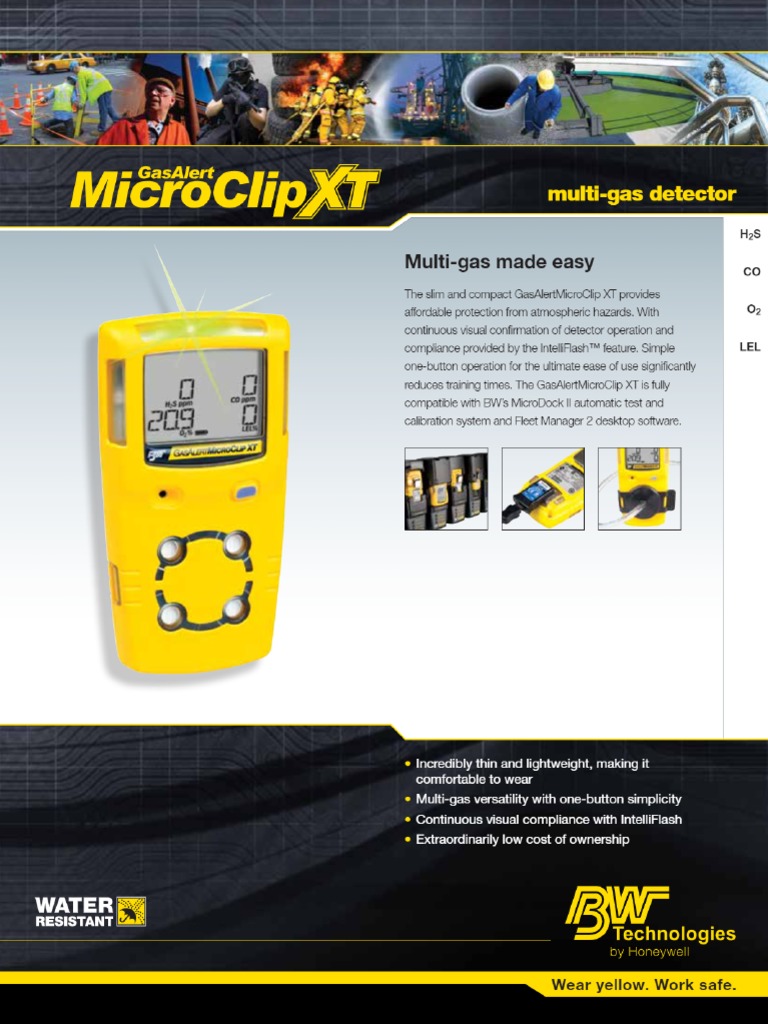 Datasheet BW Gas Alert Micro Clip XT PDF