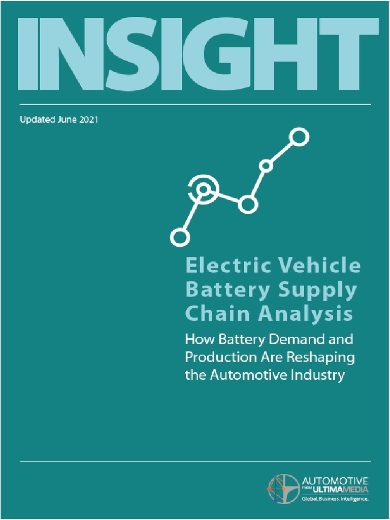 Electric Vehicle Battery Supply Chain Analysis PDF Electric Vehicle