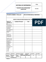 Formato FOE-HPAC Historia Paciente Alteraciones Cognitivas