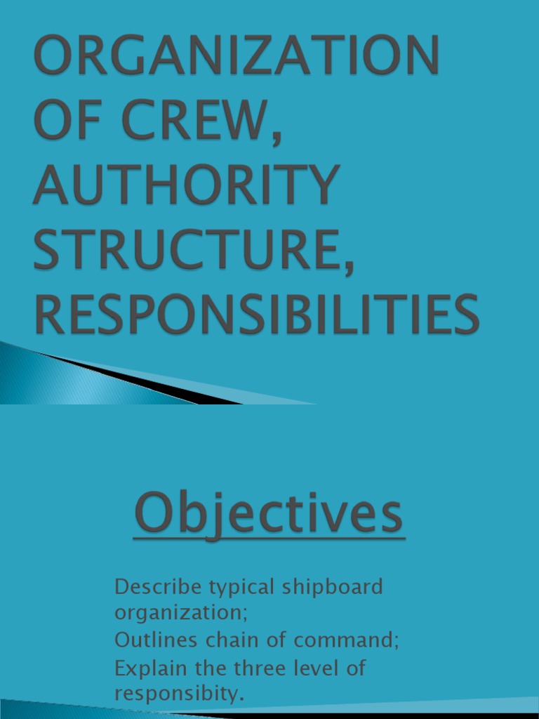 Organization of Crew.. | PDF | Sailor | Ships