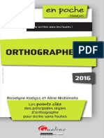 Roselyne Kadyss, Aline Nishimata - Orthographe 2016-GUALINO EDITIONS (2016)