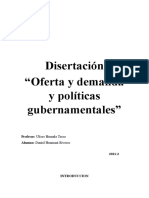 Disertación(Oferta y Demanda y Politicas Gubernamentales) -Daniel Huamani Riveros