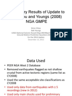 Preliminary Results of Update To The Chiou and Youngs (2008) NGA GMPE