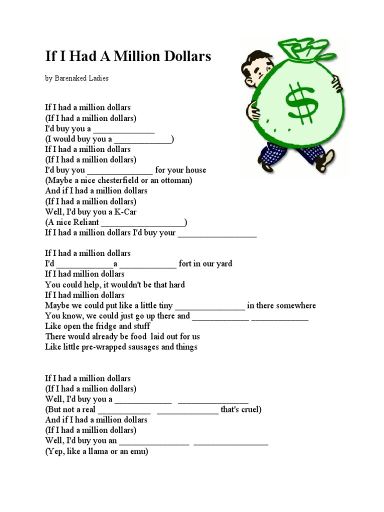 If I Had A Million Dollars | PDF, image size:768x1024