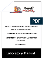 Laboratory Manual: Computer Science and Engineering Internet of Everything Laboratory 203105306 5 Semester