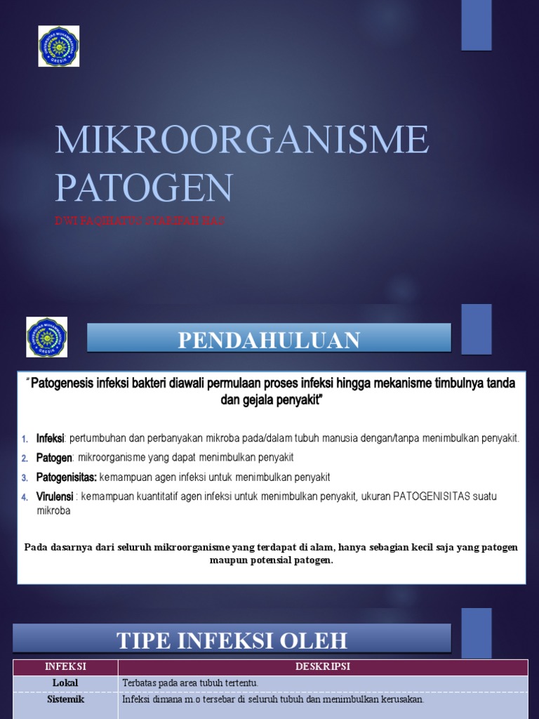 Mikroorganisme Patogen dan Infeksi | PDF | Sains & Matematika