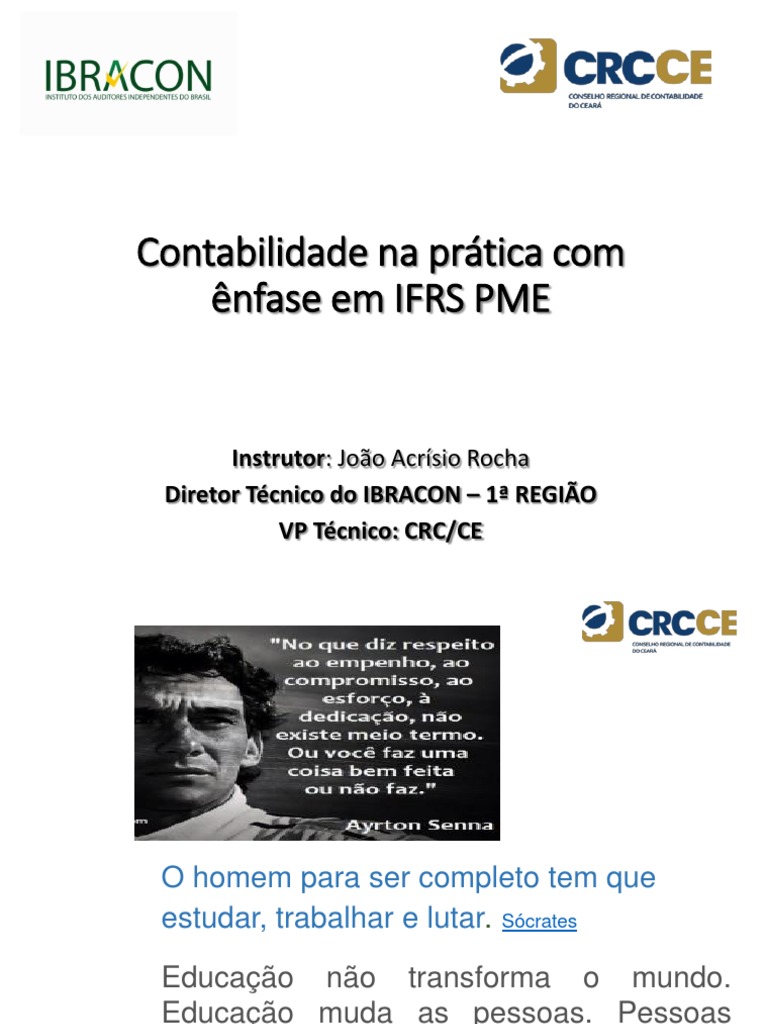 Contabilidade para PMEs e IFRS | PDF | Contabilidade | Relatório anual