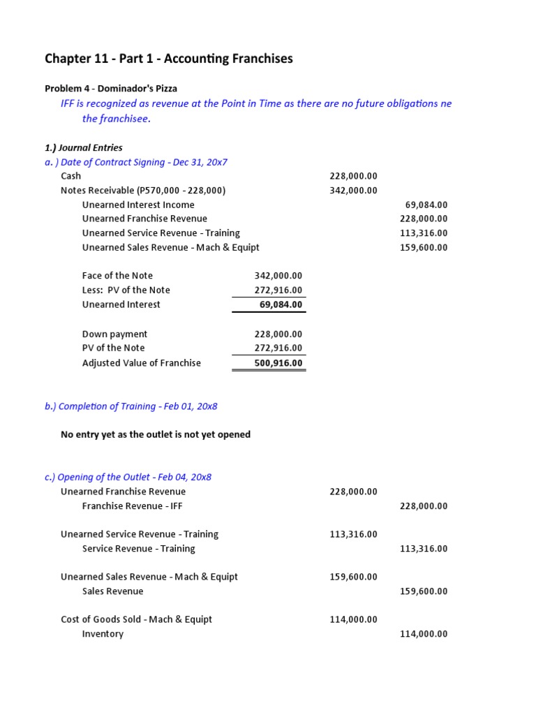 Accounting for Franchise Revenue | PDF | Franchising | License