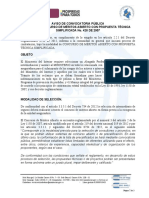 Modelo Formato Aviso de Convocatoria - Concurso de Méritos