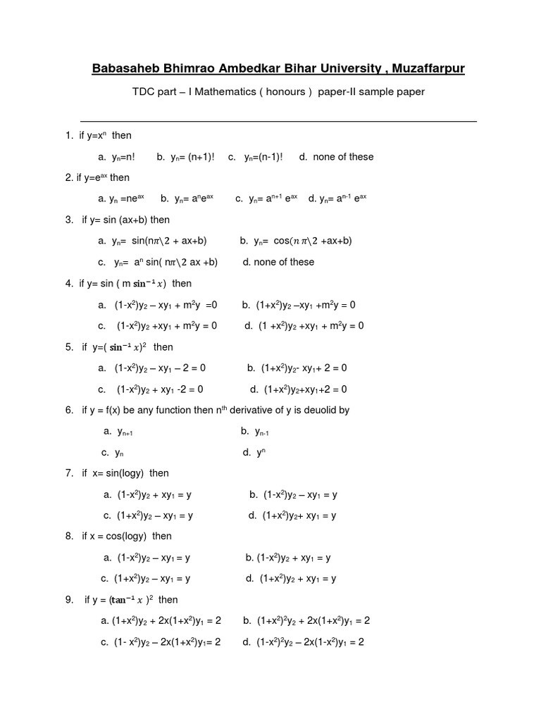 Mathematics Paper 2 Pdf Tangent Curvature