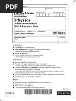 January 2014 (IAL) QP - Unit 2 Edexcel Physics A-Level