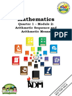 Mathematics: Quarter 1 - Module 2: Arithmetic Sequence and Arithmetic Means