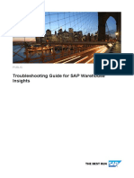 Troubleshooting Guide For SAP Warehouse Insights