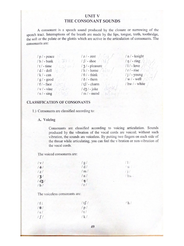 Lesson 2 Consonant Sounds | PDF