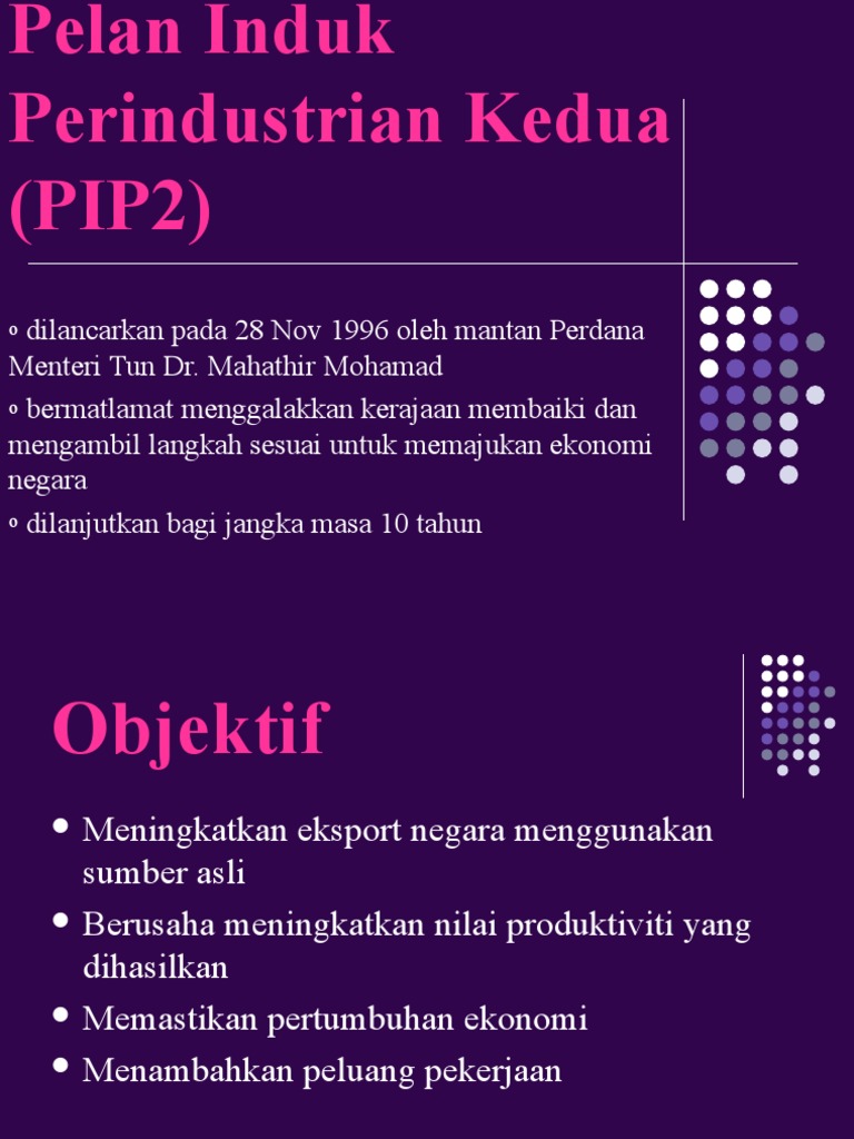 Pelan Induk Perindustrian Kedua (PIP2) | PDF